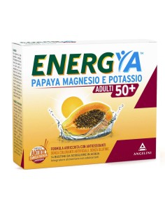 Energya 50+ Papaya Magnesio e Potassio Adulti Integratore Sali Minerali 14 Bustine
